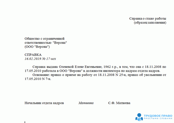 Образец справки о прохождении практики в пенсионном фонде