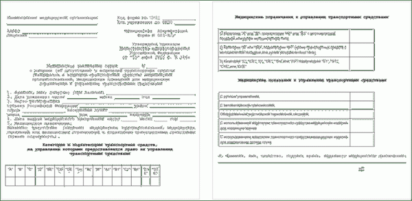 Медицинские справки печатаются в виде одного или двух чистых листов. При замене водительского удостоверения водители тратят на этот документ большую часть своего времени и большую часть своих денег.